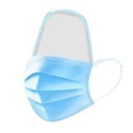 Three Ply Face Protective Mask with Transparent Shield Film