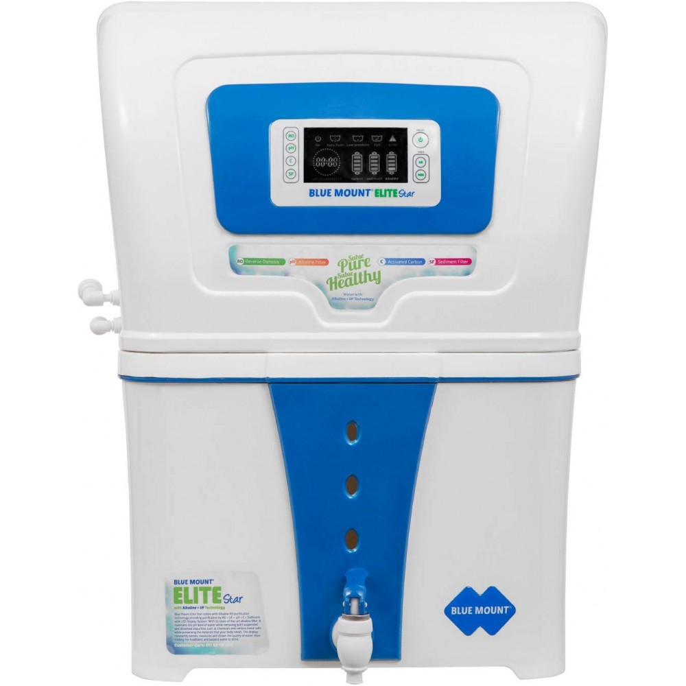 Blue Mount Elite Star BM51 12-Litre Wall-Mountable RO + Alkaline + UF + LED Display Electric Water Purifier Blue Mount Elite Star BM51 12-Litre Wall-Mountable RO + Alkaline + UF + LED Display Electric Water Purifier