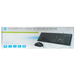 HP Keyboard and Mouse Combo Wired Powerpack (Black) - Y5G54PA-ACJ