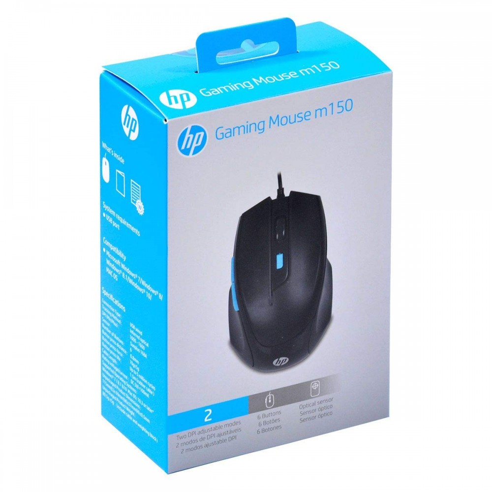 HP M150 Wired Gaming USB Black optical Mouse - 3DR63PA