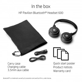 HP 600 Pavilion Bluetooth Black Headset - 1SH06AA