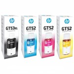 HP GT51 & GT52 Ink Four-Color Combo Bottles Set (Black-M0H53AA, Cyan-M0H54AA /Malaysia-M0H55AA/Yellow-M0H56AA)