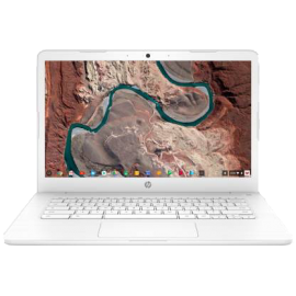 HP Chromebook Celeron Dual Core - (4 GB/64 GB EMMC Storage/Chrome OS) 14-ca003TU Laptop  (14 inch, Snow White, 1.53 kg)
