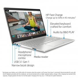 HP 15 cs3008tx 2020 15.6-inch Laptop (10th Gen i7-1065G7/8GB/1TB HDD + 256GB SSD/Windows 10/4GB NVIDIA GeForce MX250 Graphics), Mineral Silver