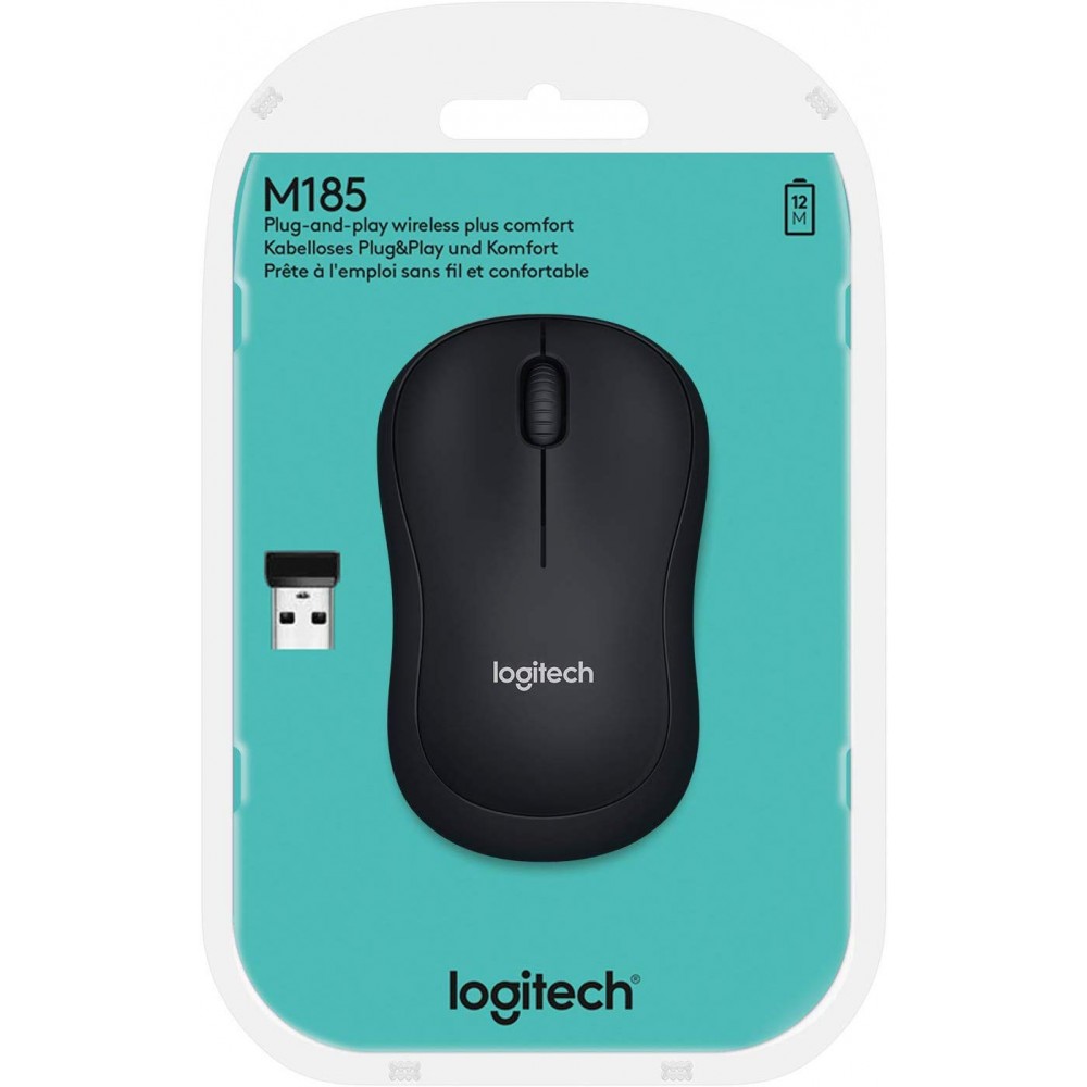 Logitech M185 Wireless Black Mouse