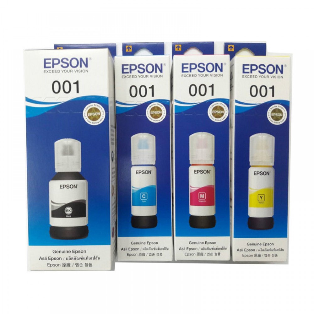 Epson 001 Ink 4 Colors for (L4150,L4160,L6160,L6170,L6190) (Set of 4)