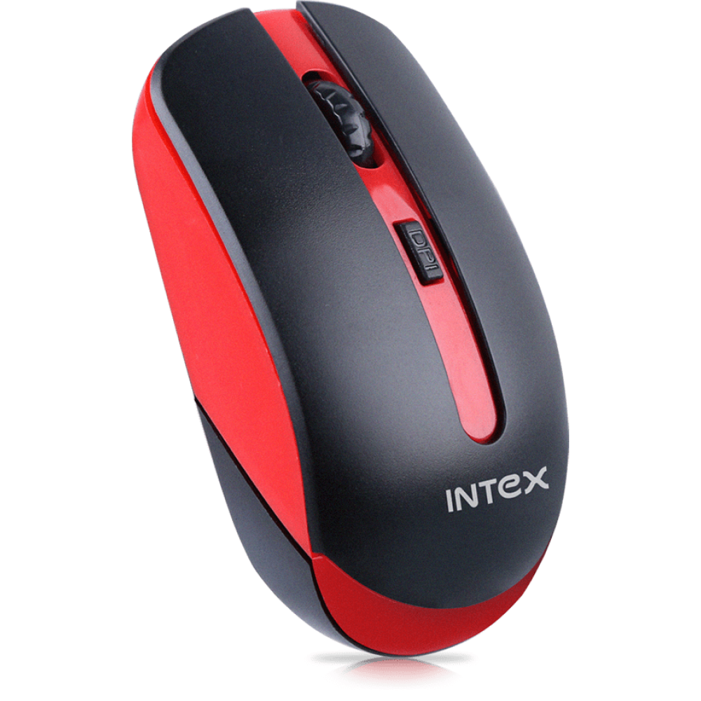 Intex Wireless-M 110 Mouse Resolution:1000 dpi Red-black