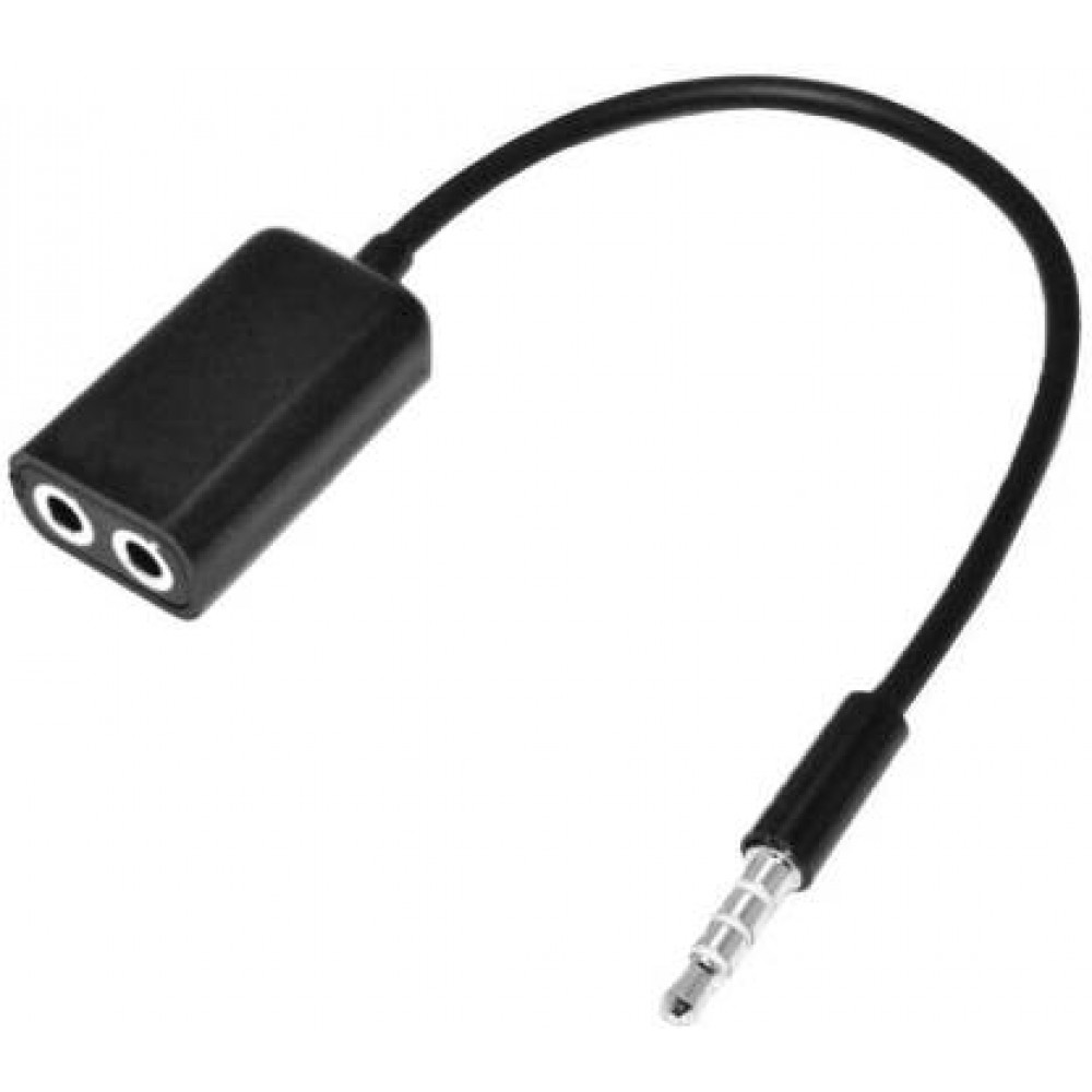 Metal 3.5mm Dual Audio Jack Line Headset Jack Earphone Splitter Adapter