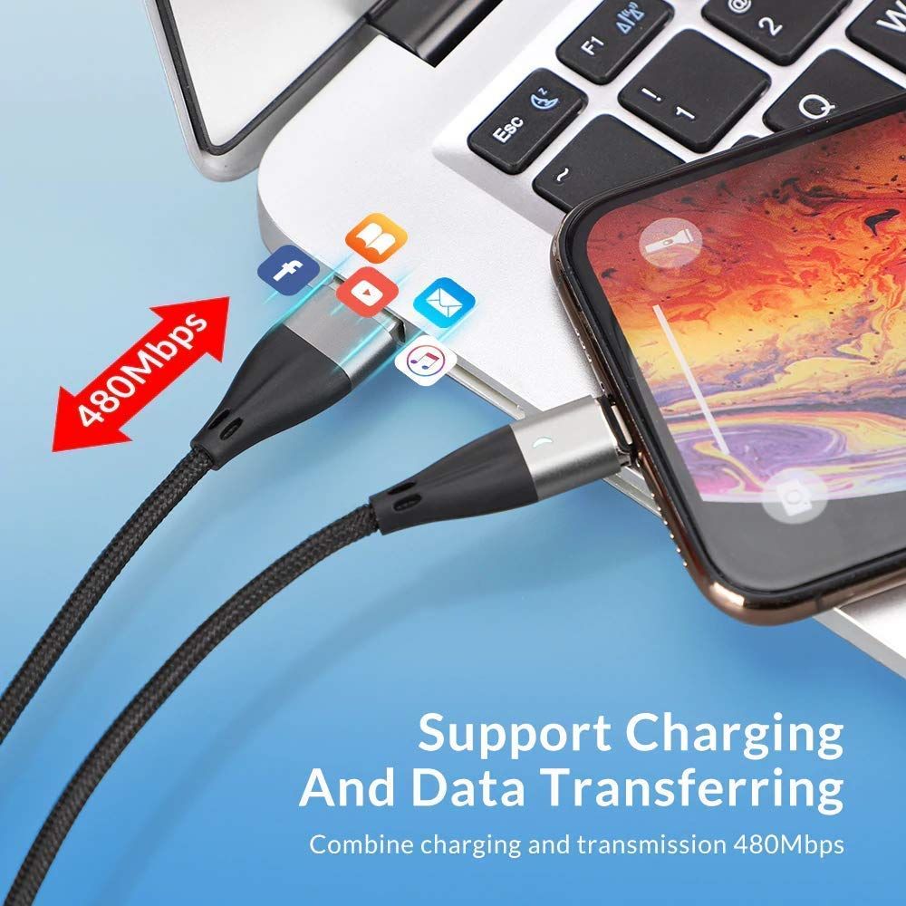 Magnetic Micro Data Transfer & Charging Cable (Micro USB, Black)