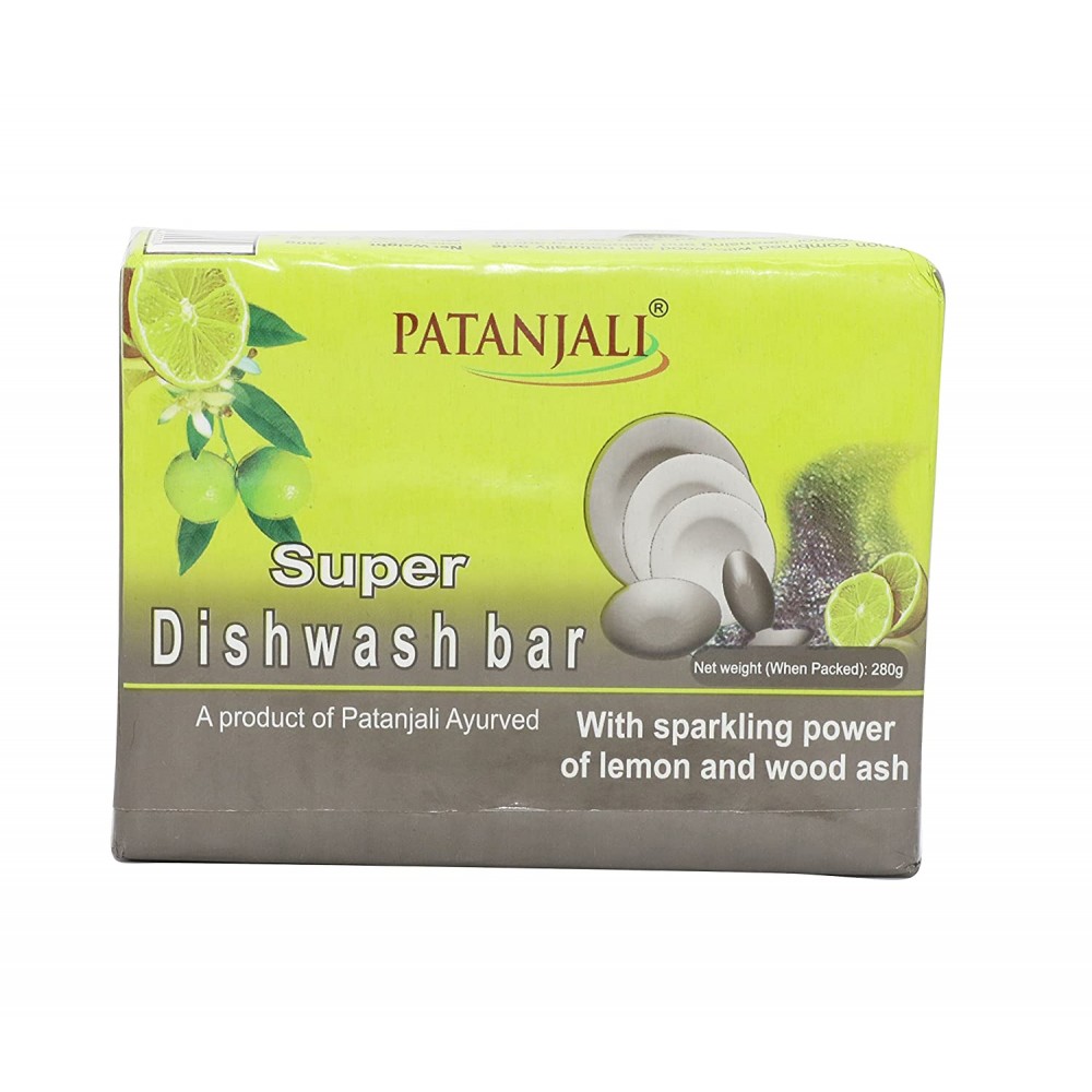 Patanjali Super Dishwash Bar, 280 gm Natural original product Patanjali Super Dishwash Bar, 280 gm Natural original product